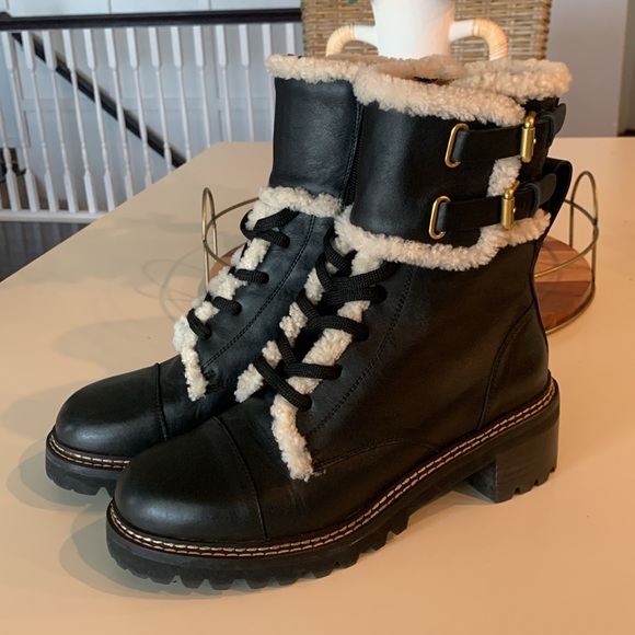 See By Chloe-Shearling boots-size 41(size 10-11) - Picture 9 of 15